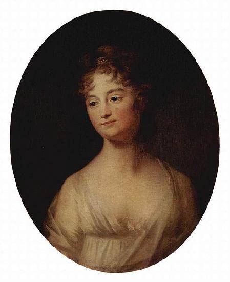 TISCHBEIN, Johann Heinrich Wilhelm Portrat einer Frau, Oval oil painting image